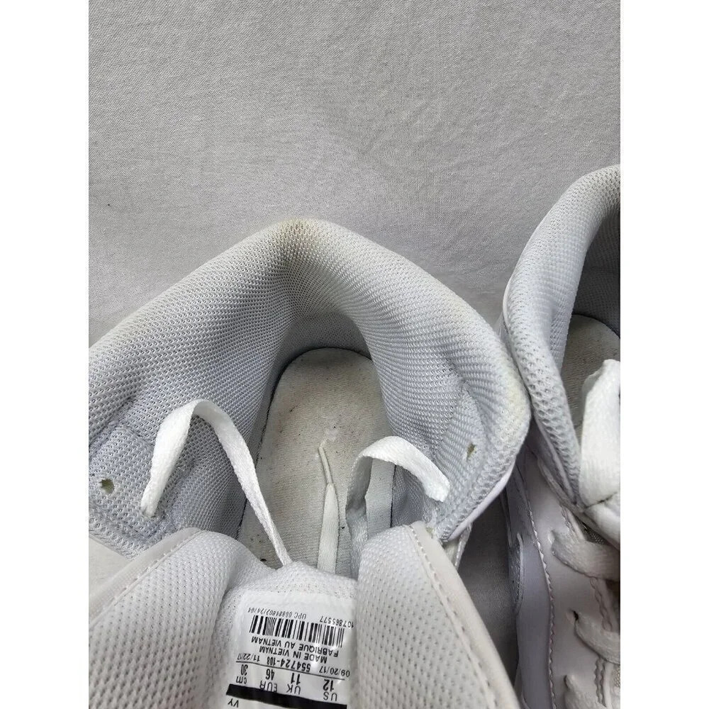 NIKE Jordan 1 high White Pure Platinum High Tops Mens Size 12 554724-108 - Picture 9 of 16